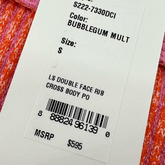 3.1 Phillip Lim Long Sleeve Double Face Rib Crossbody Sweater Small New with - Picture 10 of 11